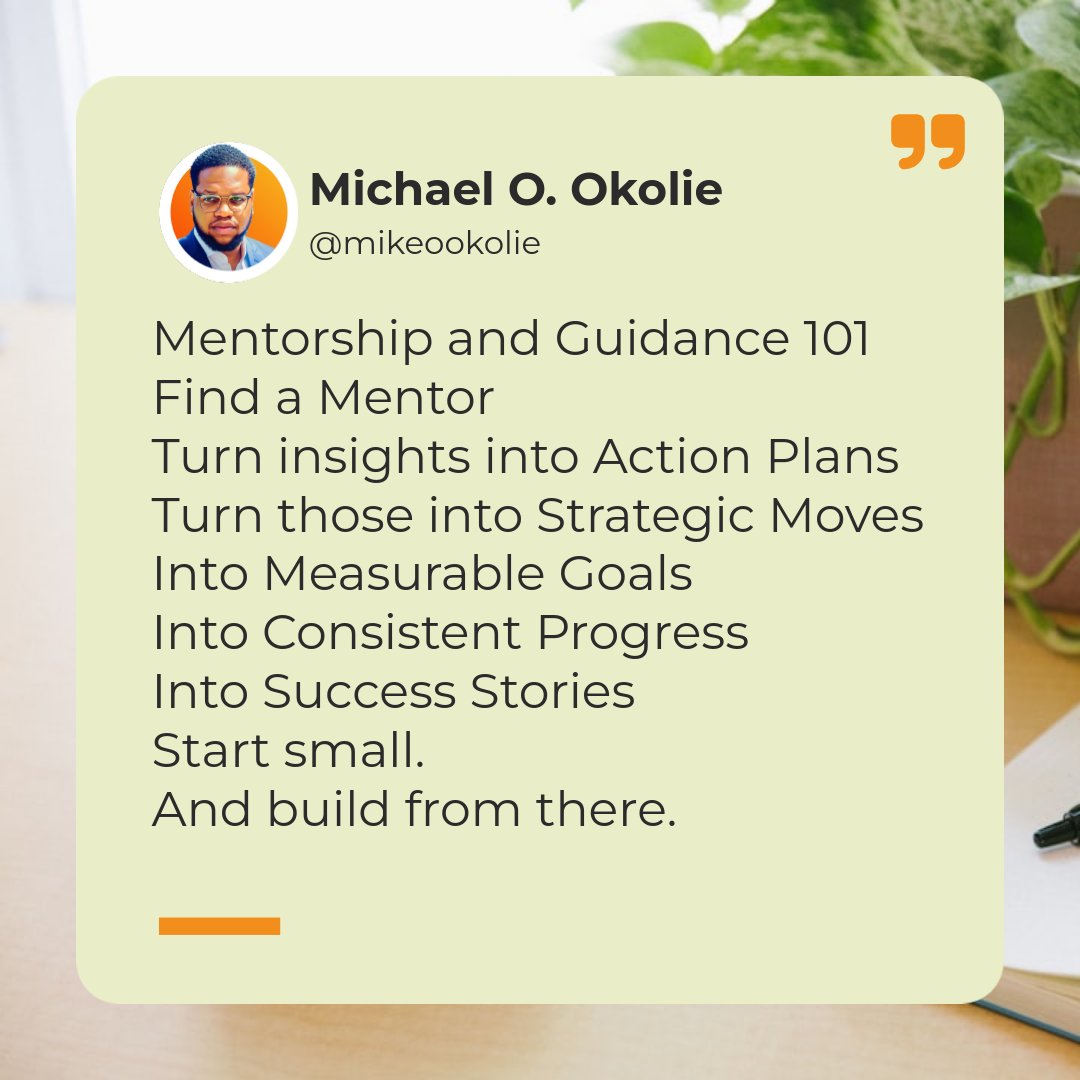 Got an entrepreneurial spirit? 🚀 Let's turn that spark into a flame! 🔥 Mentorship is key to unlocking potential. Start small with us, grow big in biz! 🌱 Contact us for mentorship 📲 #Entrepreneurship #MentorshipMatters #GrowthJourney #mikeookolie