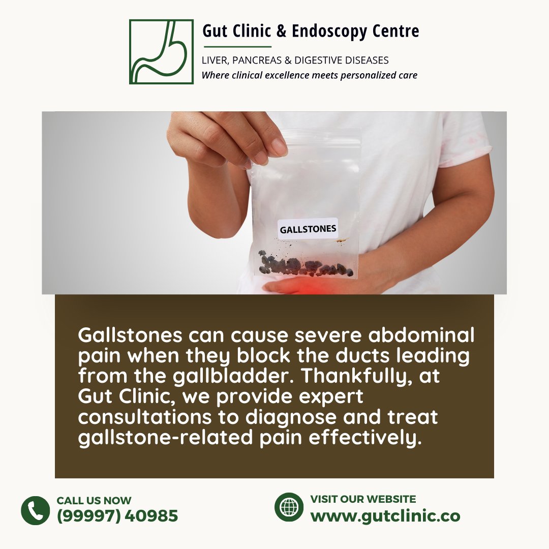 Experiencing abdominal pain? Gallstones might be the culprit. Get expert consultations at Gut Clinic to diagnose and treat effectively. Call (99997) 40985 or visit gutclinic.co. . . #AbdominalPain #Gallstones #GutHealth #MedicalConsultation #PainRelief #Healthcare