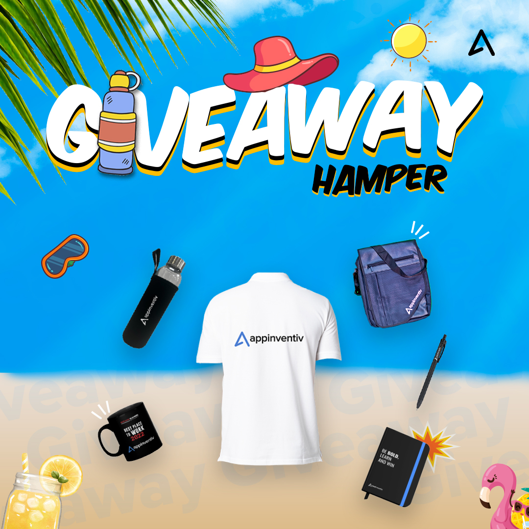 Unveiling the #Giveaway Hamper 🎊 Still haven't participated in the Summer #Giveaway by @Appinventiv? 😳 Don't miss your chance, #Participatenow to win big! P.S.: Follow all the rules to avoid disqualification. Must Follow Rules: 🖖Follow @Appinventiv 🔁Like & #RT ✅Tag 5