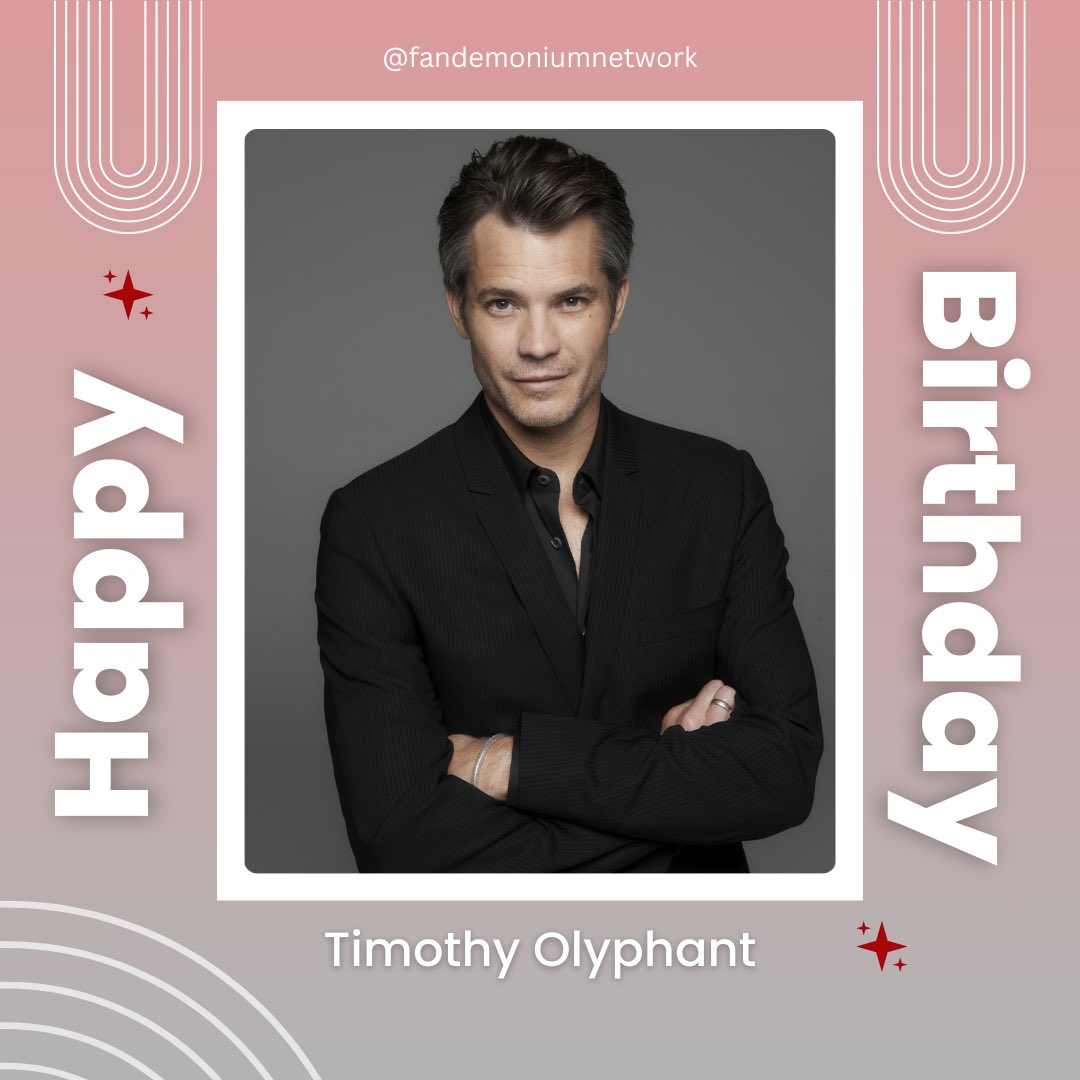 Join us in wishing a Happy Birthday to Timothy Olyphant! May all your wishes come true. #timothyolyphant #justified #daisyjonesandthesix #fargo #santaclaritadiet #iamnumberfour