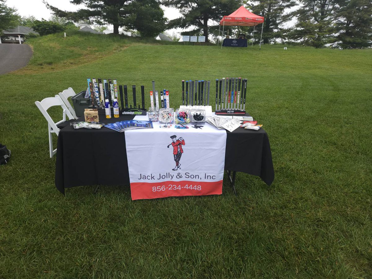 JackJollyGolf's tweet photo. The best of luck to all golfers competing in the Delaware Valley Open! Jack Jolly is proud to sponsor the event at Bellewood Country Club! #philadelphiapga #tourtees #golfpride #superstroke #lamkin #jumbomaxgrips #winn #jackjolly #pga #pgatour https://t.co/RyOyGvmXbL