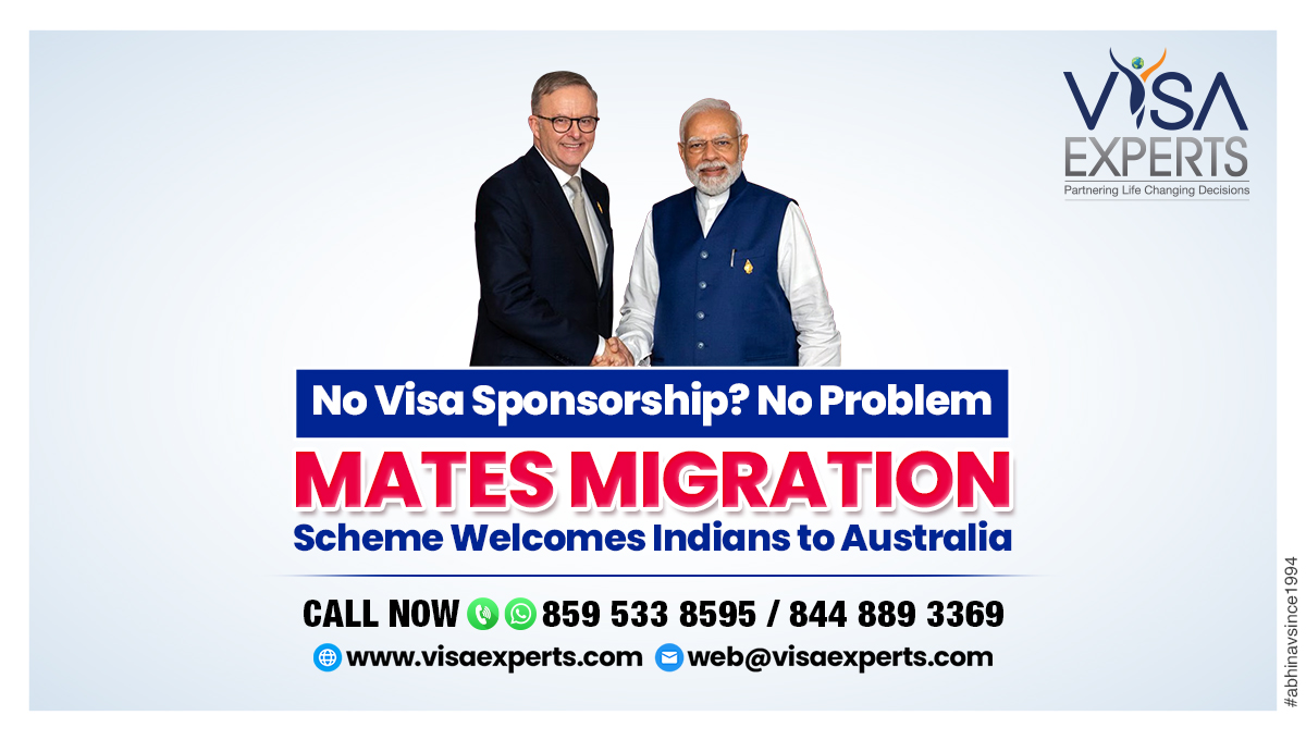 VisaExperts_'s tweet image. Australia &amp;amp; India Jointly Launched MATES – Applications from Late 2024!

Start Process today- bit.ly/44Qhsx1

For more information call us at +91-8595338595 or drop an email to us at web@visaexperts.com.

#MATESProgram #MoveToAustralia  #AbhinavImmigration  #visaexperts