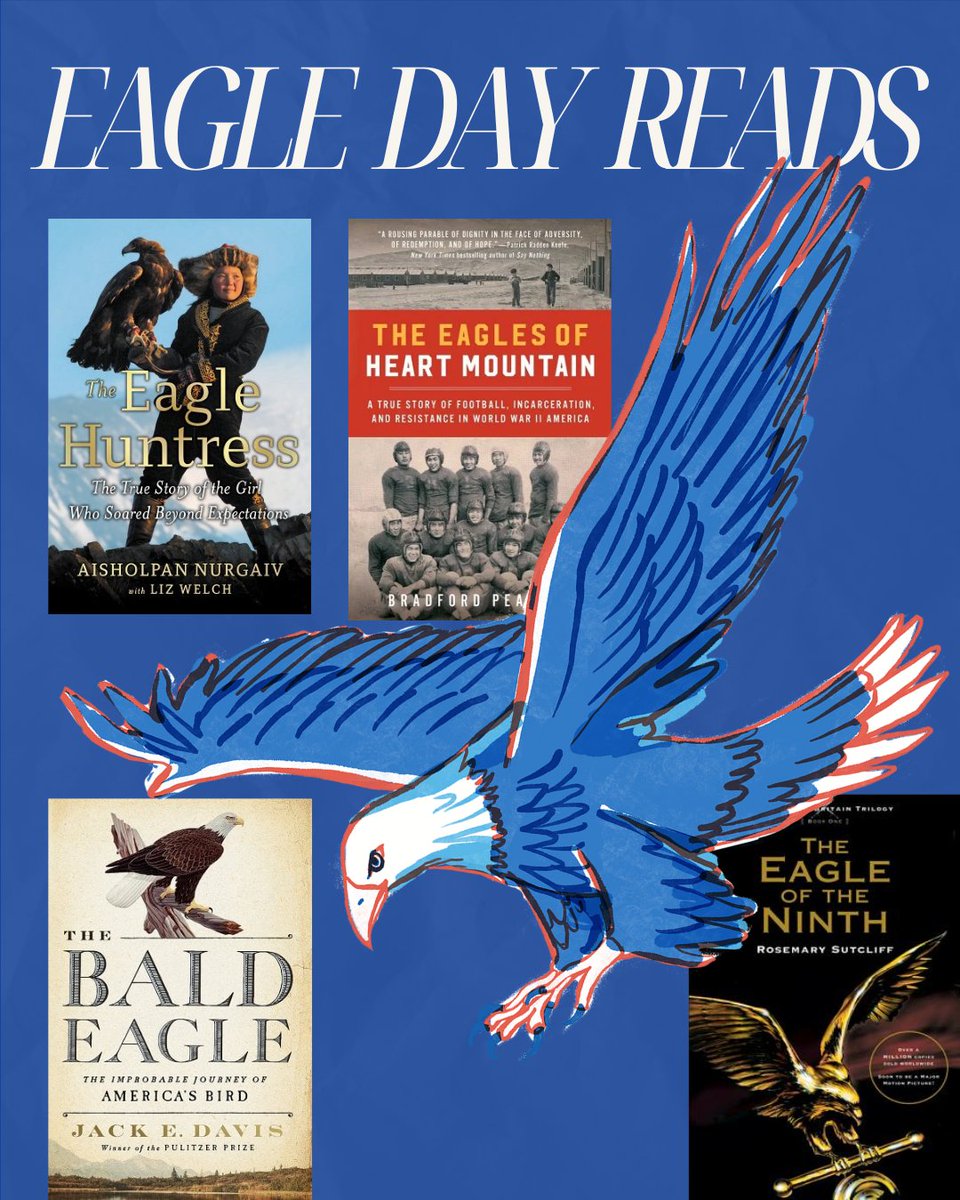 InkCyan's tweet photo. Enduring icons, they live 30 years &amp; fly 30mph. Learn more about #eagles today (&amp; maybe let your imagination take #flight!)

#books #fiction #whattoread #yournextread #bibliotherapy #amreading #BookTwitter #cnf #literature #story #TRN #baldeagle #goldeneagle https://t.co/guqiILPMbf