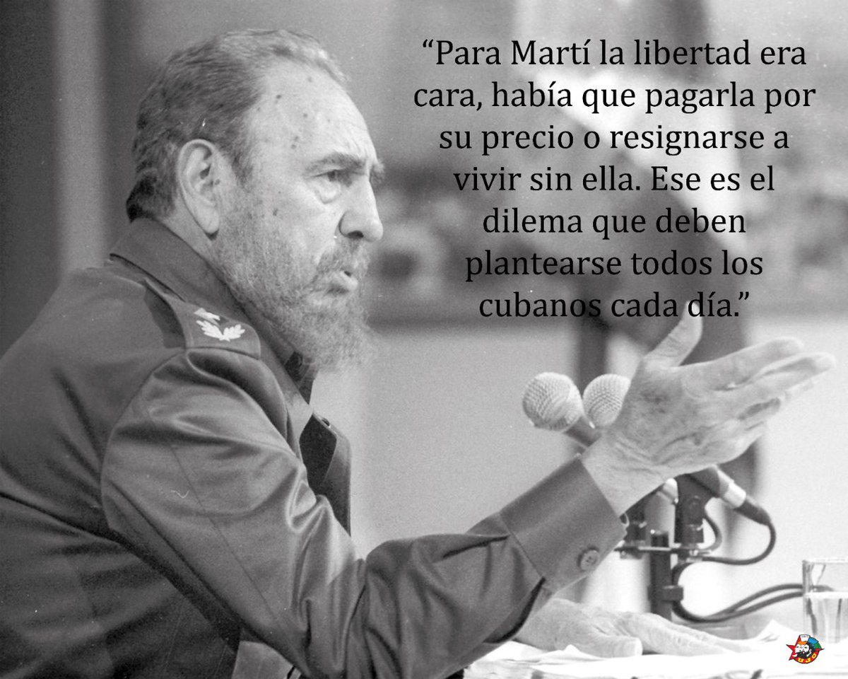 ¡Buenos días juventud 🇨🇺! Recordando las palabras de nuestro Eterno Comandante en Jefe #FidelPorSiempre, Al referirse a nuestro José Martí, iniciamos una nueva semana. ¡Excelente jornada para todos! #MartíVive #UJCdeCuba
