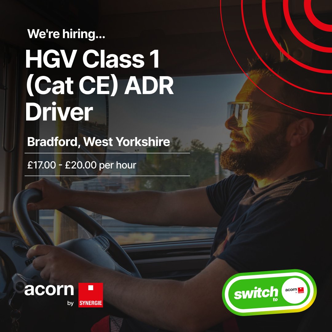 Acorn by Synergie - Driving Jobs tweet media