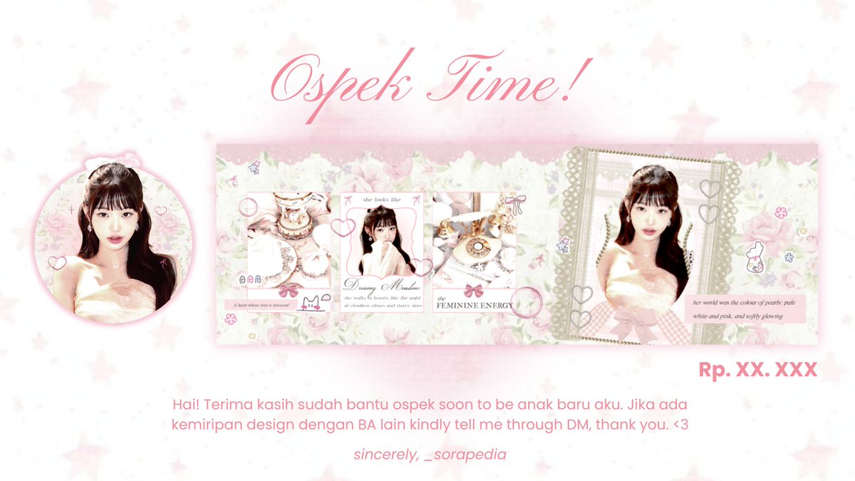 a repost is highly appreciated! ‹𝟹

halow! >ᴗ< aku minta tolong untuk ospekin soon to be anak (katalog) cantikku ini doong? kalo ngga keberatan aku mau minta saran prici juga! thank you. 💗

#zonaba #zonauang #zonajajan