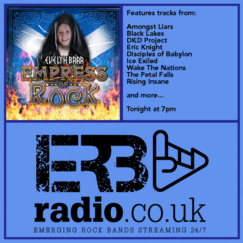 erb_radio's tweet photo. Evelyn has an extended #EmpressOfShow tonight at 7pm as she chats with @disciplesofbaby former frontman @eric_knight and also spins tracks from #enquirewithin | @kissindynamites | @Lixx_Scotland | @defencesuk | @LaVireBand | @amongstliars | @BlackLakesUK | #dkdprojectuk... https://t.co/o8YzBIz5rk