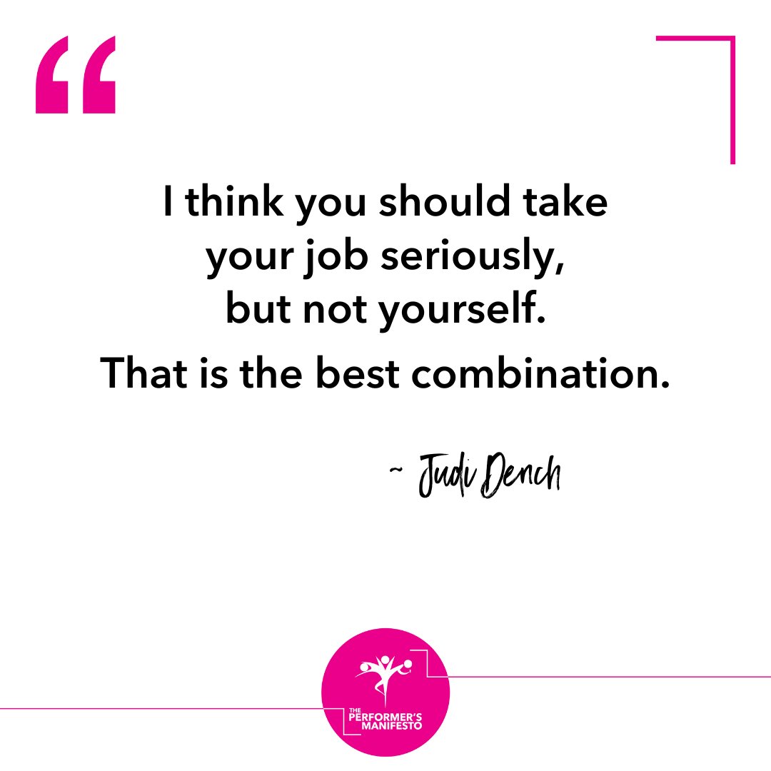“I think you should take your job seriously, but not yourself. That is the best combination.” ~ #JudiDench

You've got this! Let's Go!!
#CreateYourSuccess #inspoquote