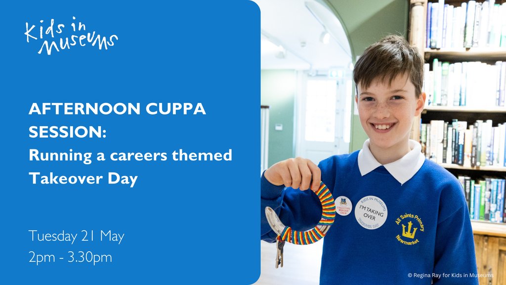 2024's Takeover Day theme is Careers, coinciding with Discover @CreativeCareer5 Week. Join us to help more young people think about a career in museums 🙌

Come along to a free online briefing on Tuesday 21 May to find out how to get involved this year bit.ly/3IzP9Zc
