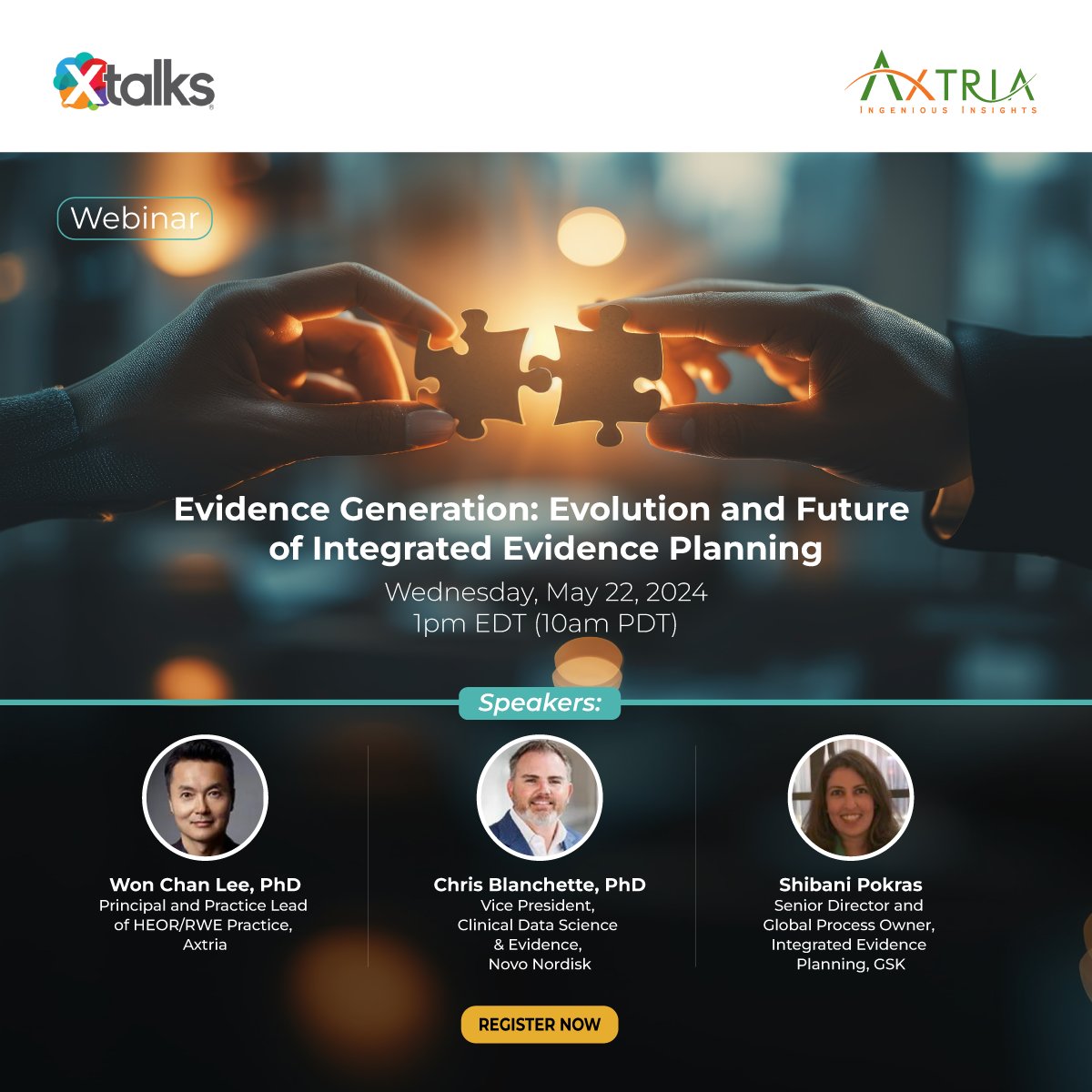 Axtria's tweet photo. Just 1 day to go!
Register here: https://t.co/k87V7drVrz
#RWE #HEOR #Xtalks #Webinar #IntegratedEvidence https://t.co/lKJ4J7WMKs