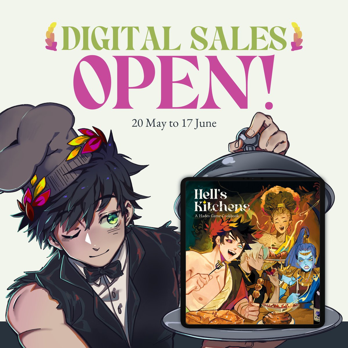 hadescookbook's tweet image. Aprons have been tied, chef hats have been straightened — the Kitchen is once again open -for a limited time-! 🔪 

🛒 ko-fi.com/s/2d608c949f
🛍️ Includes &quot;Hell&apos;s Kitchens&quot; digital PDF &amp;amp; printable recipe cards, conversion chart PDFs
⏳ Shop closes 17 June