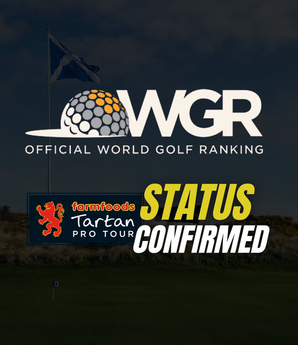 The Governing Board of the Official World Golf Ranking (OWGR) has announced the inclusion of the Tartan Pro Tour into the OWGR System Last week’s Montrose Links Masters presented by Gym Rental Company will be the first tournament to be included in the Ranking System