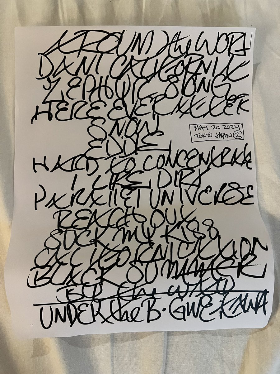 Shunity_69's tweet image. 改めて、本日5/20のセットリスト😊　#レッチリ