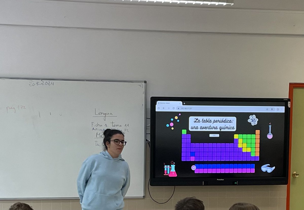 Héctor Busto (@hebusto) on Twitter photo Hoy Sara ha implementado los juegos de ordenador que ha preparado con la Tabla Periódica como protagonista. Forma parte de su TFG en <a href="/unirioja/">Universidad de La Rioja</a> y los estudiantes de <a href="/ColeLasGaunas/">ℂ𝔼𝕀ℙ 𝕃𝔸𝕊 𝔾𝔸𝕌ℕ𝔸𝕊</a> han aprendido mucho sobre donde encontramos los diferentes elementos de la Tabla! Hoy Sara ha implementado los juegos de ordenador que ha preparado con la Tabla Periódica como protagonista. Forma parte de su TFG en <a href="/unirioja/">Universidad de La Rioja</a> y los estudiantes de <a href="/ColeLasGaunas/">ℂ𝔼𝕀ℙ 𝕃𝔸𝕊 𝔾𝔸𝕌ℕ𝔸𝕊</a> han aprendido mucho sobre donde encontramos los diferentes elementos de la Tabla!