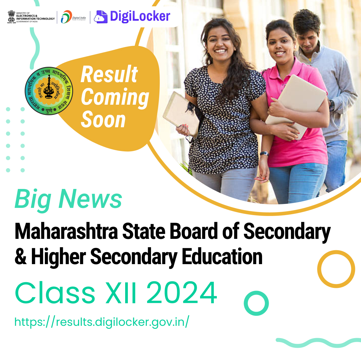 Exciting updates for Maharashtra State Board of Secondary & Higher Secondary Education, Class XII 2024 students! Your results #comingsoon on results.digilocker.gov.in Stay tuned for the latest announcements! #Maharashtraboard #classxii #Result2024