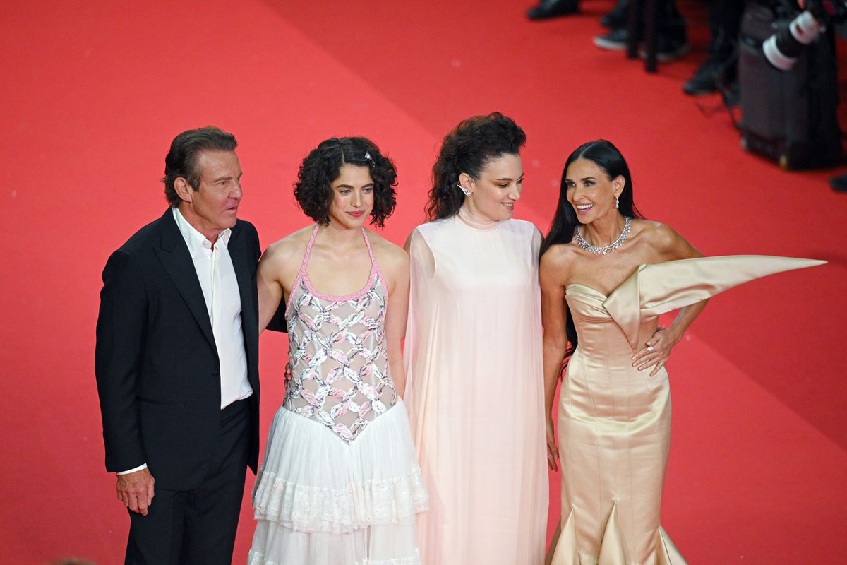 A stellar red carpet last night with THE SUBSTANCE by Coralie Fargeat, with Demi Moore, Margaret Qualley and Dennis Quaid! 👏 📸 ©Stephane Cardinale - Corbis / Getty Images ©Gareth Cattermole, ©Kristy Sparrow, ©Pascal Le Segretain / Getty Images #TheMatchFactory #Cannes2024