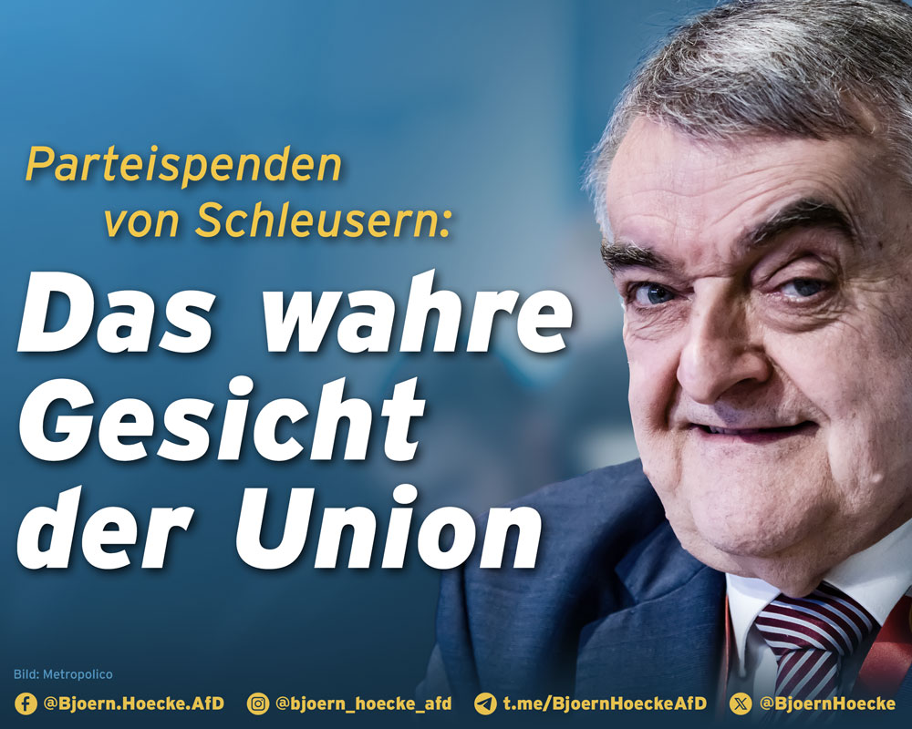 Der Schleuserspendenskandal der #CDU weitet sich in höchste Kreise aus: #NRW-Innenminister Herbert #Reul (CDU) räumt ein, sich mindestens acht Mal mit einem der Hauptverdächtigen der Schleuserbande getroffen zu haben, die die CDU geschmiert hat. 
Mehr: t.me/BjoernHoeckeAfD