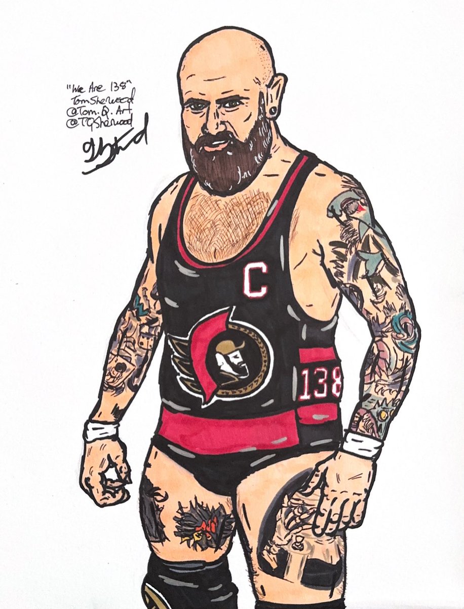 TQSherwood's tweet photo. “We Are 138.” My brand new drawing stars my first ever @DHDexterDoom piece!! The Dark Horse Dexter Doom has been riding high in Ottawa, striking fear into his opponents! He rules. #dexterdoom #fanart #wrestlingart #c4wrestling https://t.co/0eVHpC70zP