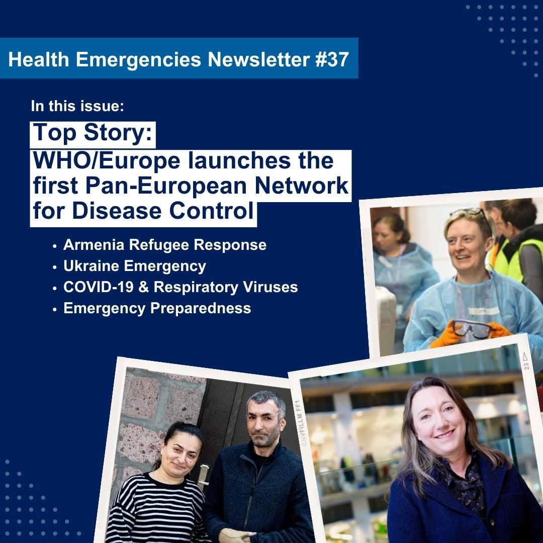 ❓How is WHO/Europe responding to & preparing for #emergencies? 🆕Find out in our latest Health Emergencies Newsletter📰, your regular round-up of stories on emergencies & #outbreaks in the WHO #European region. 👉Read bit.ly/3V3zx7k 📲Subscribe: bit.ly/3TgzFj5
