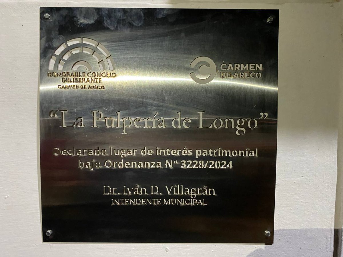 🐴🇦🇷 #LaPulperíaDeLongo declarada como lugar de interés patrimonial, cultural e histórico bajo la Ordenanza N°3228/2024, aprobada en el HCD por unanimidad. 

▪️ Un lugar muy cercano a nuestra cultura y nuestras tradiciones, con una fuerte historia familiar.