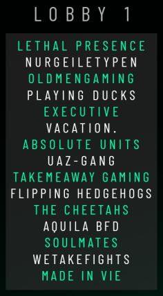 Morgen geht es wieder los in der <a href="/BeingEsportsGER/">BEING ESPORTS DACH</a> PUBG- Meisterschaft.

Wir sind bereit!
<a href="/PlayingDucks/">Playing-Ducks e. V. 🇩🇪🦆</a> <a href="/FlippHedgehogs/">Flipping Hedgehogs</a>