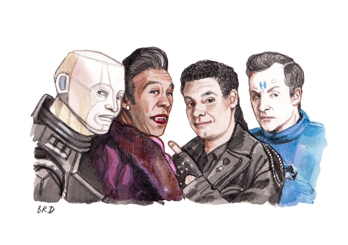 The crew of the Red Dwarf #RedDwarf #myart