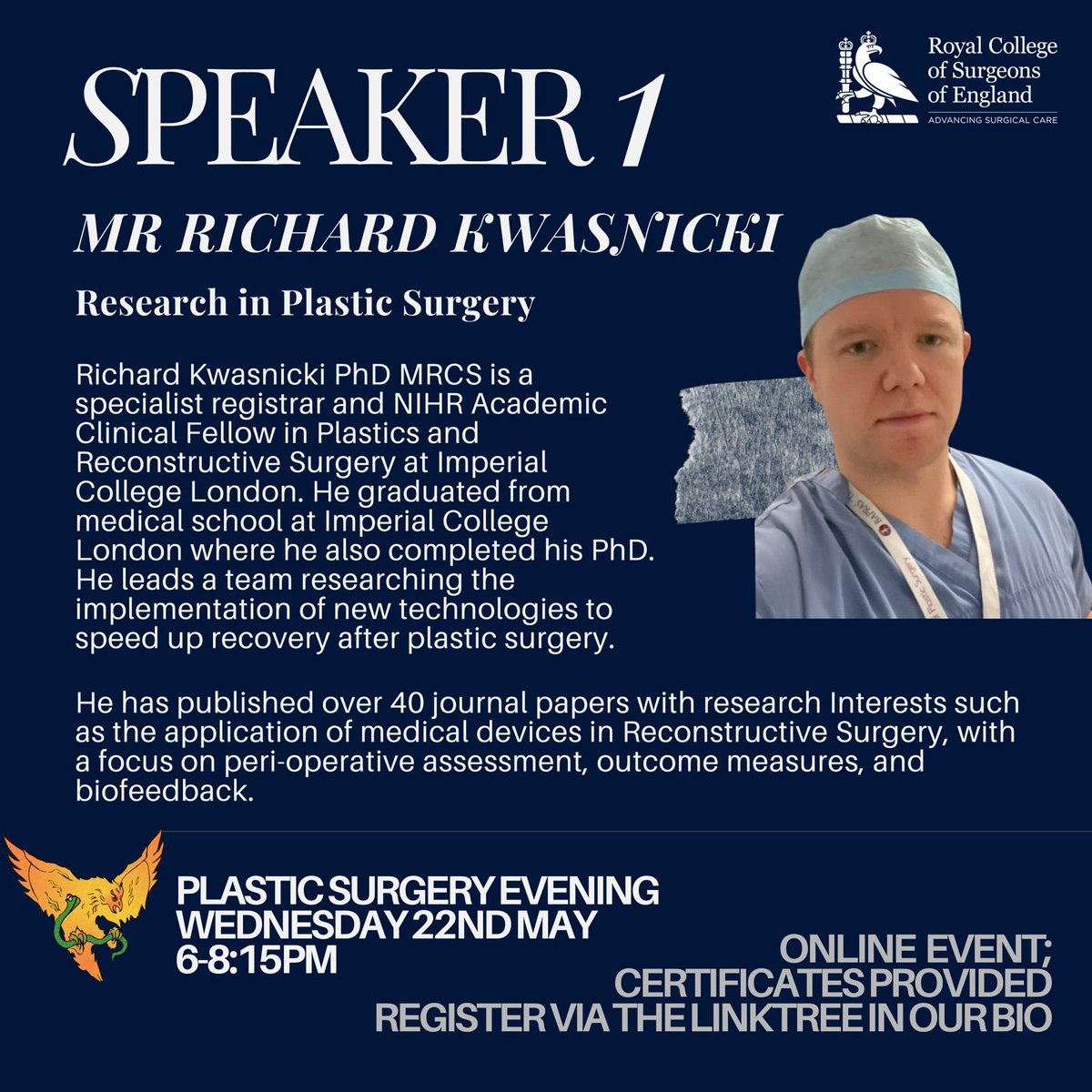 ICSM Surgical Society (@icsmsurgicalsoc) on Twitter photo Our first speaker of the evening:
Mr. Richard Kwasnicki <a href="/DrRMKwasnicki/">Richard Kwasnicki PhD MRCS</a> - Research in Plastic Surgery Our first speaker of the evening:
Mr. Richard Kwasnicki <a href="/DrRMKwasnicki/">Richard Kwasnicki PhD MRCS</a> - Research in Plastic Surgery