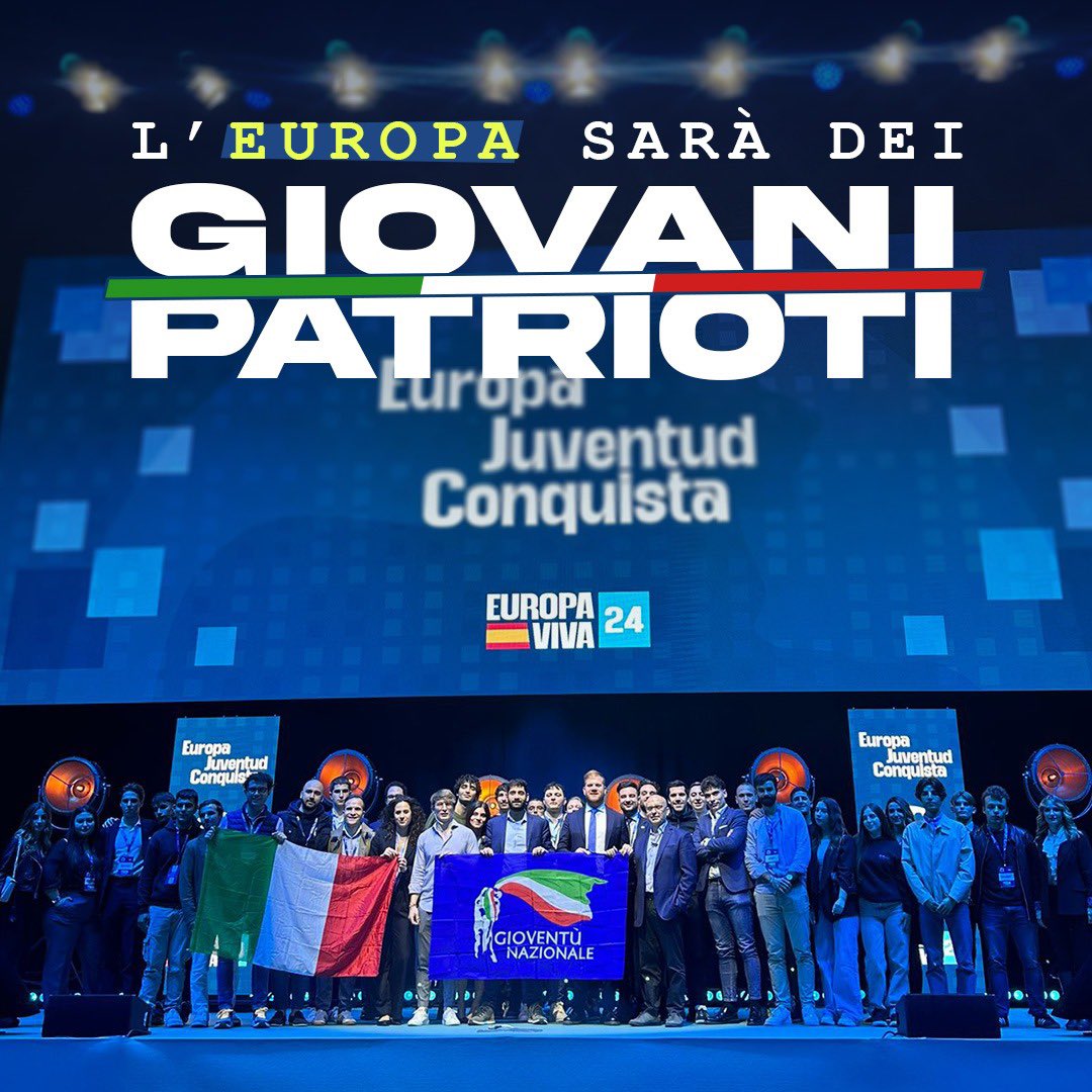 L’#Europa sarà dei giovani #patrioti 🇮🇹