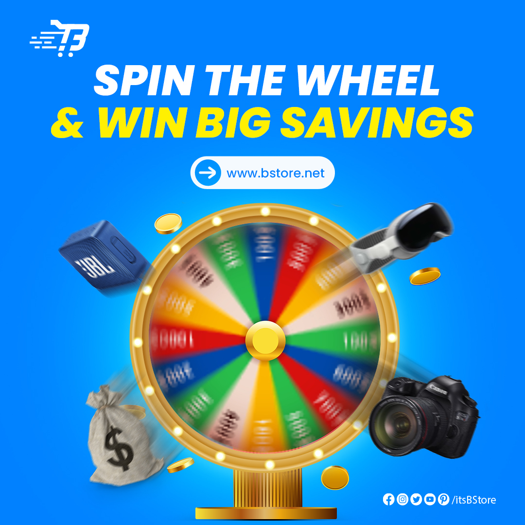 Ready to spin your way to incredible savings? 🌀✨
Take a chance and watch the wheel of fortune unfold! With every spin, unlock amazing discounts on your favorite products.

Don't miss out on your chance to win big! 🛍️💸
in.bstore.net

#SpinToWin #BigSavings #bstore