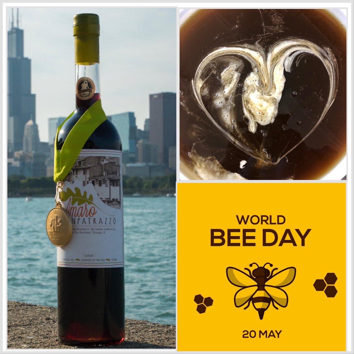 ACPRazzo's tweet image. Celebrating World Bee Day 🐝!! The liquid gold that is honey is all we use in Amaro Cinpatrazzo. Taste the Difference.