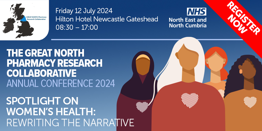 The @GtNorthPharmRes is open for registration! The conference returns on Friday 12th July and will shine a spotlight on Women’s Health. Register now 👉🏽 bit.ly/GNPRC24 #GNPRC2024