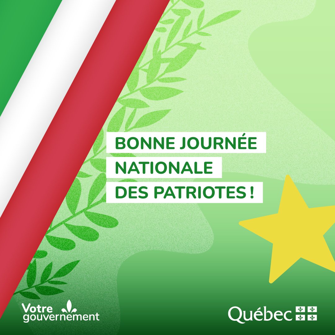 Aujourd’hui, on doit se souvenir des patriotes qui ont eu le courage de leurs convictions, qui ont défendu notre nation et ses idéaux de liberté et de démocratie. On a le devoir d’honorer leur combat. Bonne Journée nationale des patriotes!