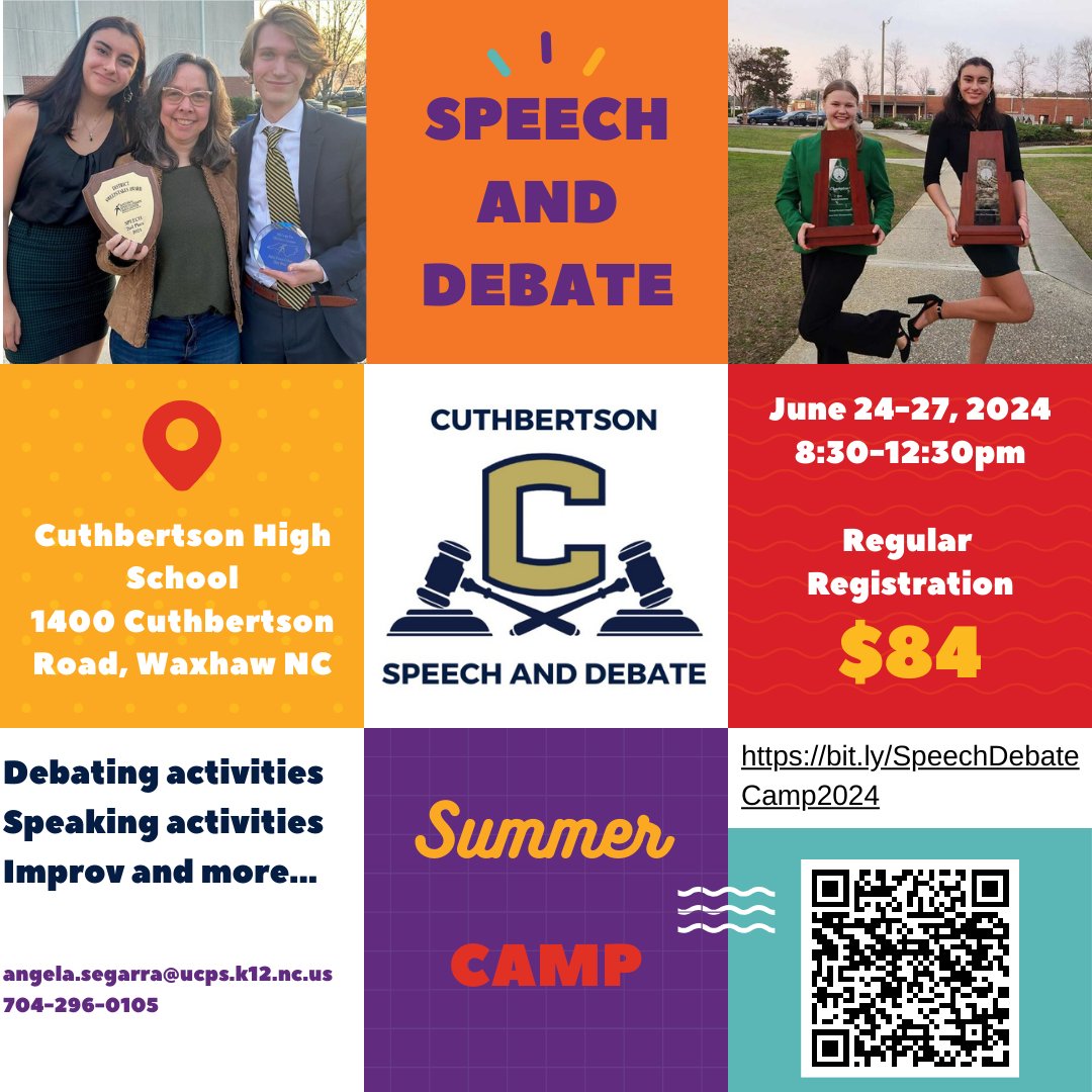 Come join our Speech and Debate Camp! @aghoulihan @ucpsnc