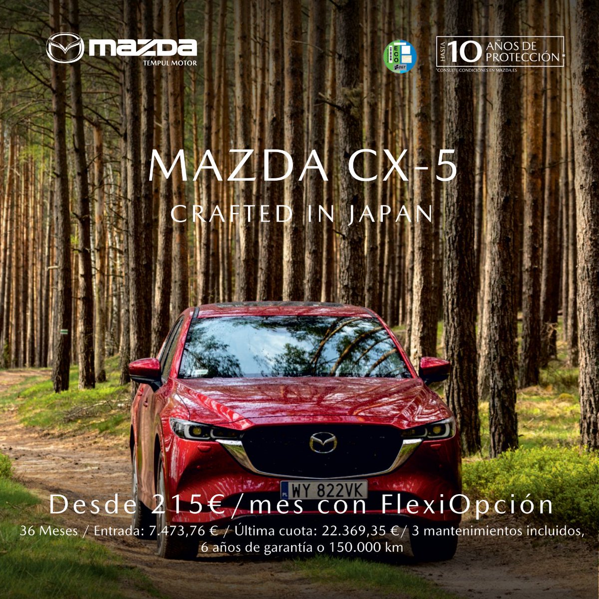¡Diseñado para familias y aventureros! 🚙

Así es el Nuevo Mazda CX-5 2023 e-SKYACTIV G MHEV 2.0 165CV Center-Line Plus por 215€/mes con Flexiopción*.

✨ ¡Descúbrelo en Tempul Motor Mazda!
—
*Consulta condiciones

#Mazda #MazdaCX5 #CX5 #Jerez #Cádiz