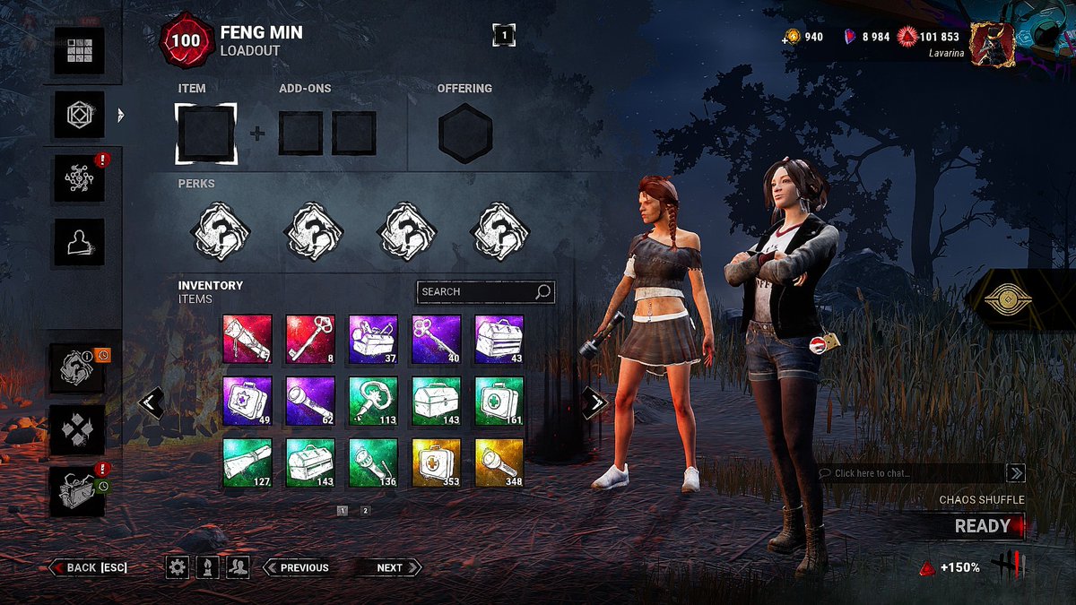 Lavarina_'s tweet image. P100 Feng Min on the 20th of May 2024 &amp;lt;3 Lets go! Next up is Billy for @BYNCookie and Zarina &amp;lt;3 ANNIV CANT COME QUICKER &amp;gt;:D #DeadbyDaylight #P100