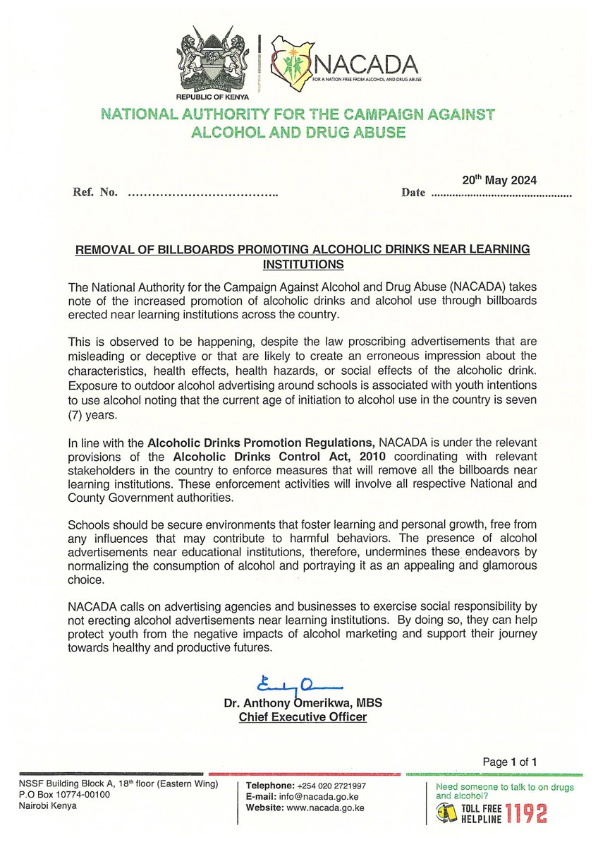 NATIONWIDE CRACKDOWN ON BILLBOARDS!!! Today, we are taking a significant step to protect the health and well-being of our children. In light of growing concerns over the influence of alcohol advertising on young minds, we are announcing a nationwide crackdown on billboards