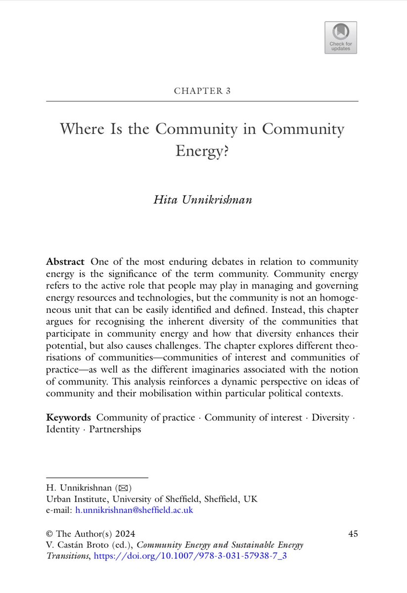 hita_auk's tweet photo. “Where’s the community in community energy?” New book chapter by yours truly in this OA volume edited by @VaneBailo on Community energy and sustainable energy transitions: experiences from Ethiopia, Malawi and Mozambique. https://t.co/4eZkbKf3fy https://t.co/dVNfE0Clii