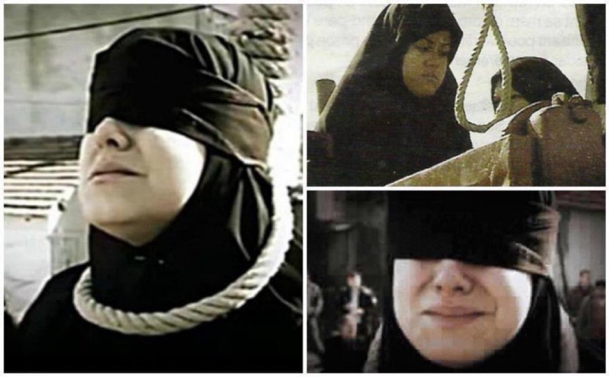 Recuerden a Atefeh Rajabi Sahaaleh, de 16 años,

Ahorcada públicamente hasta la muerte por el régimen islámico en Irán por haber sido violada.

Que el presidente de Irán y sus secuaces mueran quemados es justicia divina.
#IranRegimenTerroristaCriminal