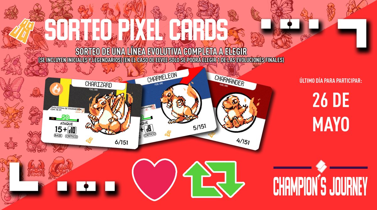 ✂️SORTEO✂️

Para celebrar la salida de la v.1.2 esta semana y el anuncio de las Pixel Card sorteamos toda una Línea Evolutiva a elegir. ✨

Síguenos 🫡
Dale RT y MG al Tweet 🔁❤️
Pon un comentario con la Línea Evolutiva que te gustaría tener. 🎲

¡Suerte! 😉