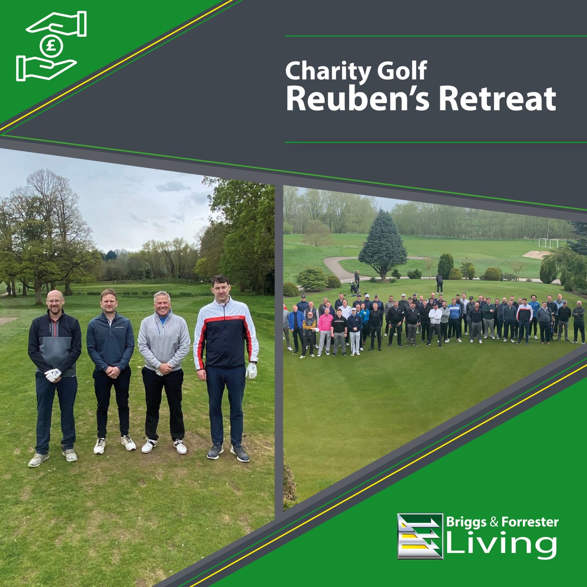 ⛳THE REUDER CUP ⛳ Steve Stratulis & Steve McGrath from our Briggs & Forrester Living Northern Region recently took part in a charity golf tournament to raise funds for Reubens Retreat. #excellenceateverylevel #charity #fundraising #reubensretreat #reudercup #constructionuk