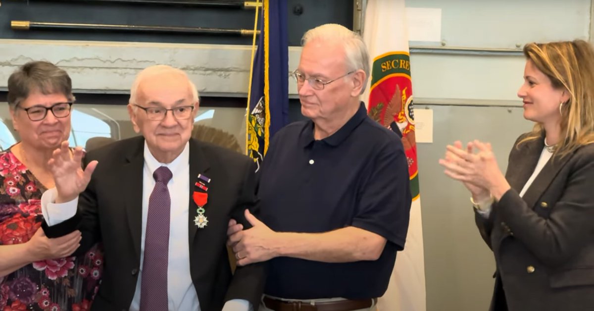 Ted Novak, 101, from Linfield, PA, a thrice-wounded veteran of some of WWII’s most famous and deadliest battles, has received France’s highest honor, the Legion of Honor, from the French government. #WeRememberThem