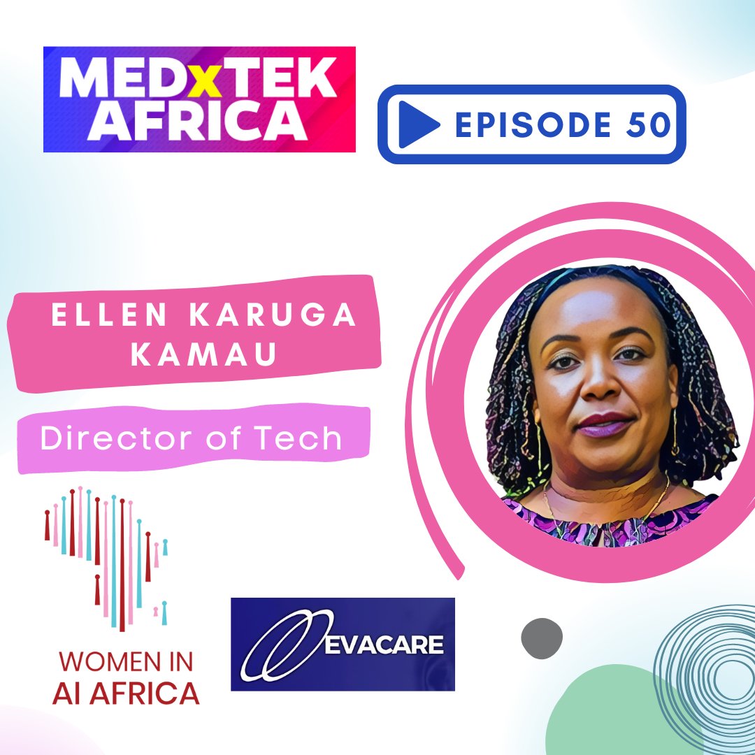 🎉**We're celebrating our 50th episode!**🎉

In this milestone episode, we sit down with Dr. Ellen Karuga Kamau, a trailblazer in the tech industry. 
Tune in as we explore her remarkable journey and the crucial role women play in advancing #digitalhealth

podcasters.spotify.com/pod/show/medxt…