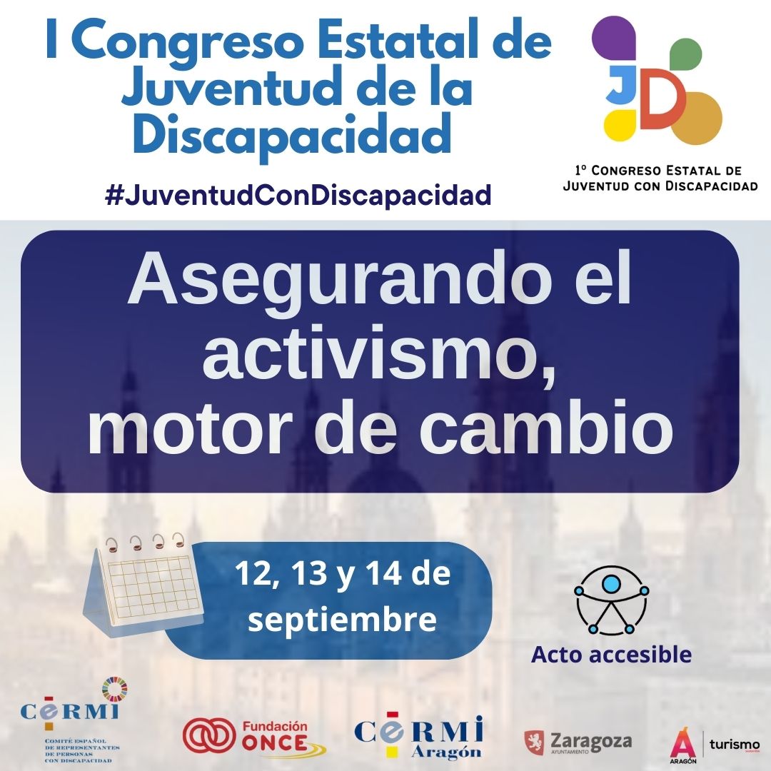 NOVEDAD‼️
⬇️
Nuevo canal de la web del I Congreso Estatal de Juventud con Discapacidad que se va a celebrar los próximos días 12, 13 y 14 de septiembre en Zaragoza
⬇️
cermi.es/i-congreso-est…

#JuventudConDiscapacidad