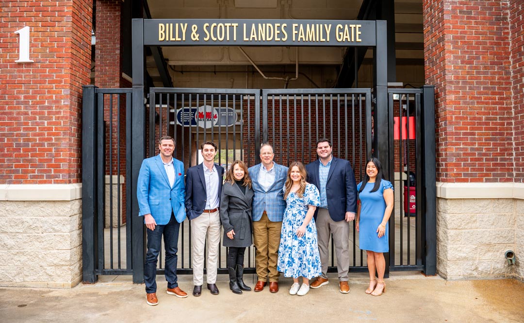 Fans of Ole Miss Rebel Baseball this season will notice new signage proclaiming Entrance 1 of Oxford-University Stadium as the Billy and Scott Landes Family Gate. STORY: zurl.co/vmwW #OleMiss #CHAMPIONSNOW @OleMissBSB @OleMissAF