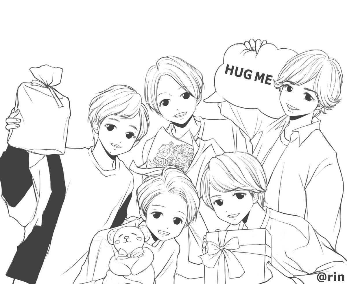 #みなさん2年前の今頃はどんな絵描いてましたか

びんじょー(*'∀`*)
遡ったらこのへんだった。
2年前間に合わなかったバレンタインのイラスト🍫
塗る前の線画の方が気に入ってた思い出ww 