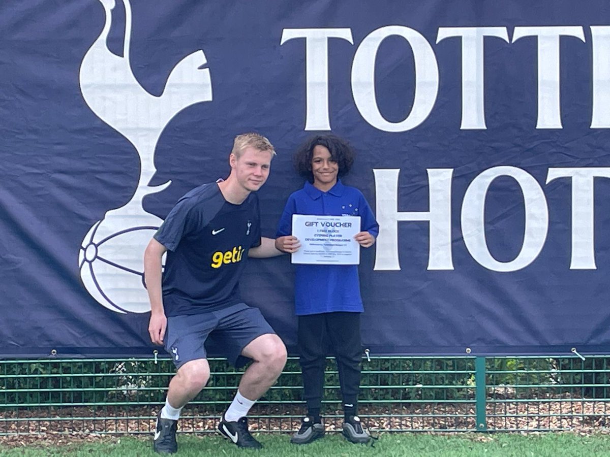 StarksField's tweet image. Pupils from Years 3 &amp;amp; 4 took part in a football festival last week at the Tottenham Hotspur FC training ground. DJ's footballing skills were recognised with a special prize.