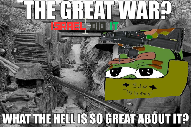 IsraelDidItSol's tweet photo. @anon_rip Find out the trenches are not so fun, certainly when $IDF involved. Question remains: Did they dit it? https://t.co/44odyIp3s8
