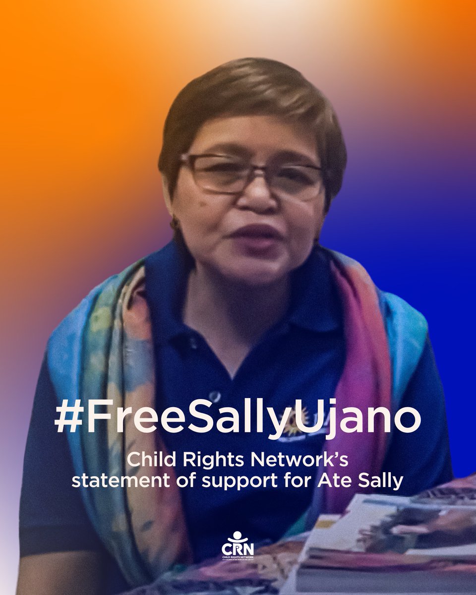We stand in solidarity with the child rights community in voicing our support for elderly child rights advocate Sally Ujano amid the guilty verdict recently handed down to her by the Taguig court for alleged rebellion. 

OUR STATEMENT: facebook.com/photo/?fbid=86…

#FreeSallyUjano