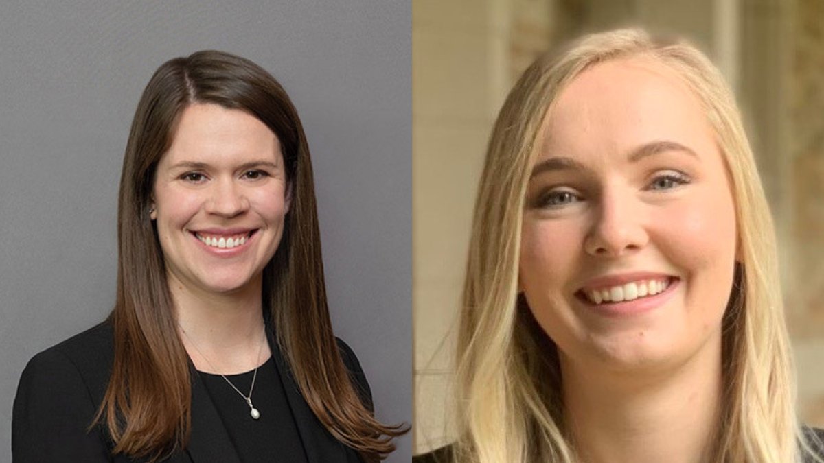 NDLaw's tweet photo. 1/4 ND Law's presence at the U.S. Supreme Court continues to grow. Two ND Law graduates, Kari Lorentson and Elizabeth Totzke, will clerk for U.S. Supreme Court Justice Amy Coney Barrett during the court’s 2024-25 term. https://t.co/R4laZmluSs https://t.co/m30FsvyQpG
