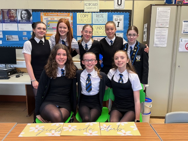 ArdAcadCompBus's tweet photo. Our digital team! #girlscodeclub, #excellence - doing Mrs Ramsay proud, as always! https://t.co/XkzVSdLAHA